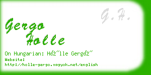 gergo holle business card